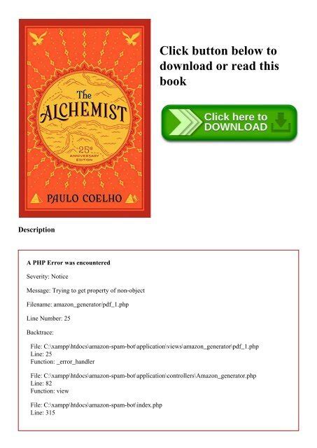 read the alchemist online pdf.